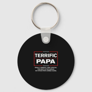 Terrific Papa - Funny Donald Trump Best Papa Key Ring