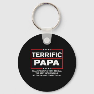 Terrific Papa - Funny Donald Trump Best Papa  Key Ring