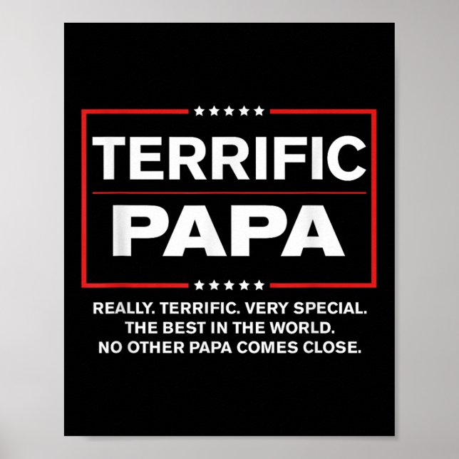 Terrific Papa - Funny Donald Trump Best Papa  Poster (Front)