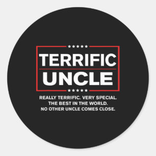 Terrific Uncle - Funny Donald Trump Great Uncle Classic Round Sticker
