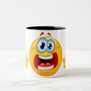 terrified emoji mug