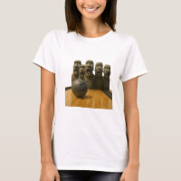 Terrified Moai Statues on a Bowling Lane