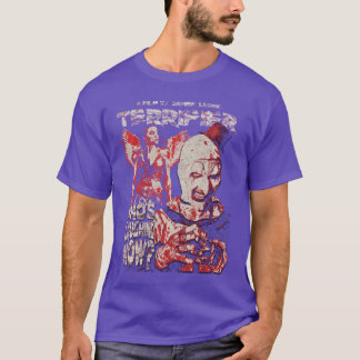 Terrifier Whos Laughing Now Grunge Poster Horror M T-Shirt