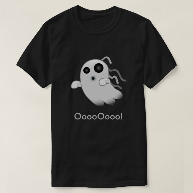 Terrifying Ghost Emoji T-Shirt (Design Front)