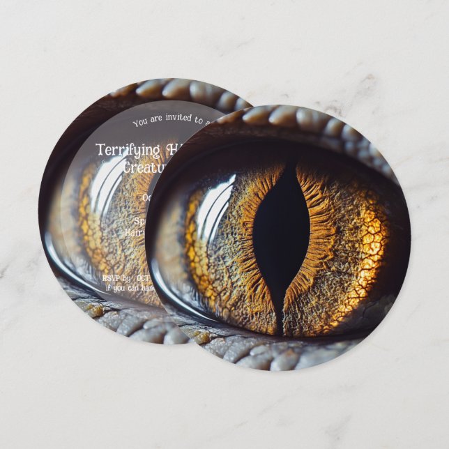 🦖Terrifying Halloween  Bash Invitation (Front/Back)