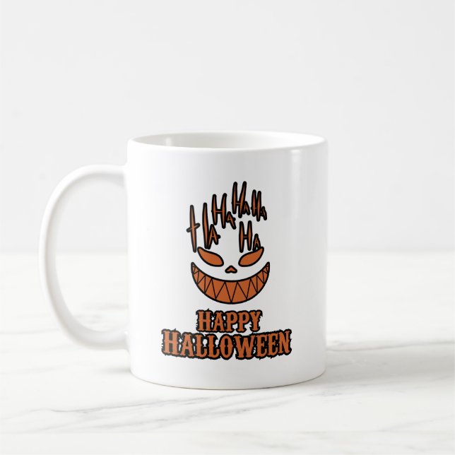 Terrifying Halloween Face Scream Horror Dark Spook Coffee Mug (Left)