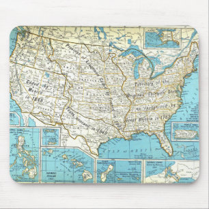 Territorial Acquisitions of the United States Map Mouse Mat