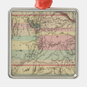 Territories of New Mexico and Utah Metal Tree Decoration