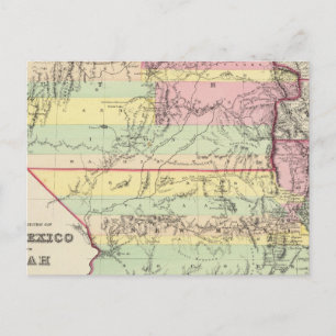 Territories Of New Mexico and Utah Postcard