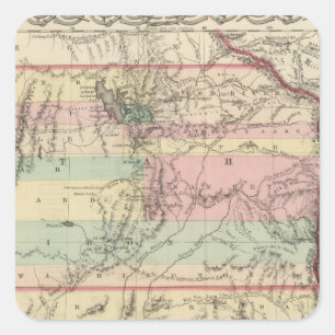 Territories of New Mexico and Utah Square Sticker