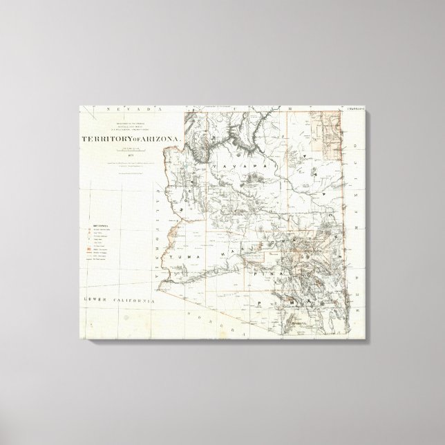 Territory Of Arizona Canvas Print (Front)