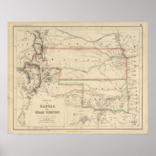 Territory of Kansas and Native Americans Poster