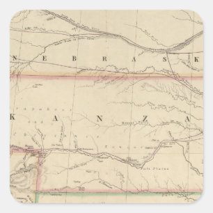 Territory of Kansas and Native Americans Square Sticker