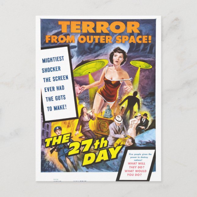 Terror from Outer space Postcard (Front)