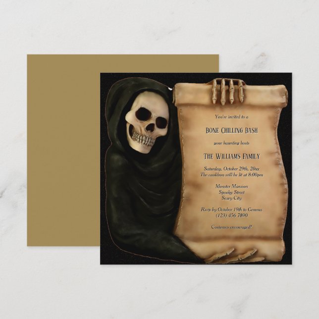 Terror Halloween Invitation (Front/Back)