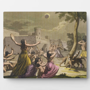 Terror of the Peruvians during an eclipse of the m Plaque