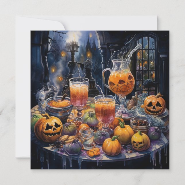 👻🍷  "Terrors & Tastings Event"! 🍷👻 Halloween  Invitation (Front)