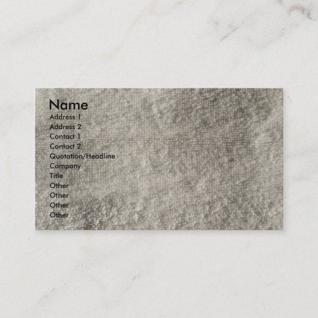 Terry Cloth Towel Business Card (Front)