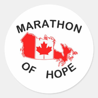 Terry fox marathon of hope Canada marathon  Classic Round Sticker
