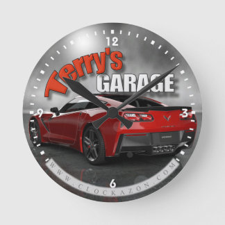 Terry's Garage Corvette Wall Clock