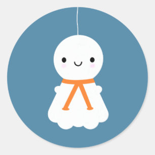 Teru Teru Bozu - Kawaii Japanese Dolls Classic Round Sticker