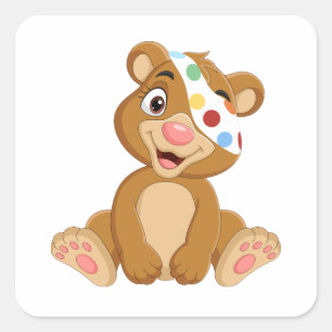 Tesco Pudsey Bear  Square Sticker