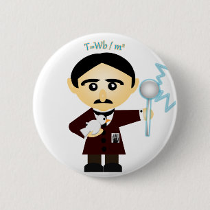 Tesla 6 Cm Round Badge