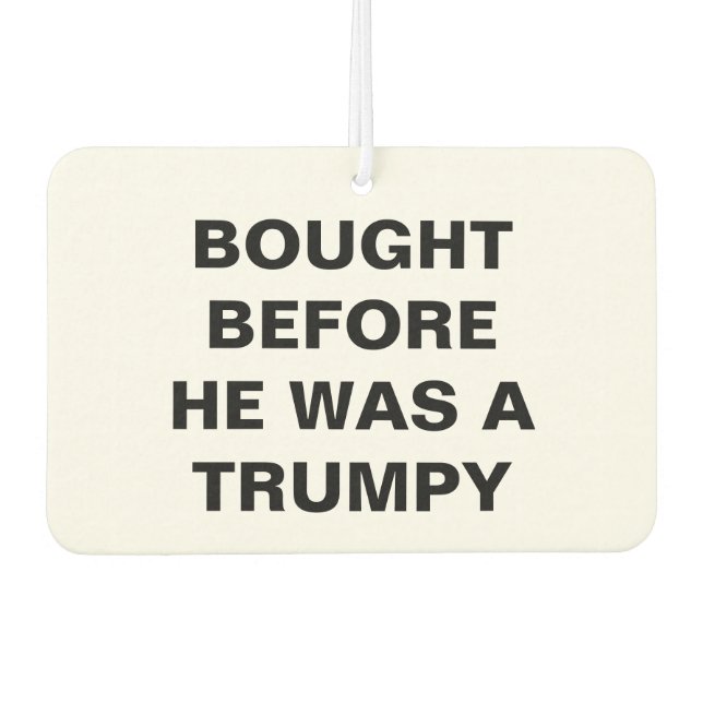 Tesla - Bought Before he was a Trumpy Car Air Freshener (Front)