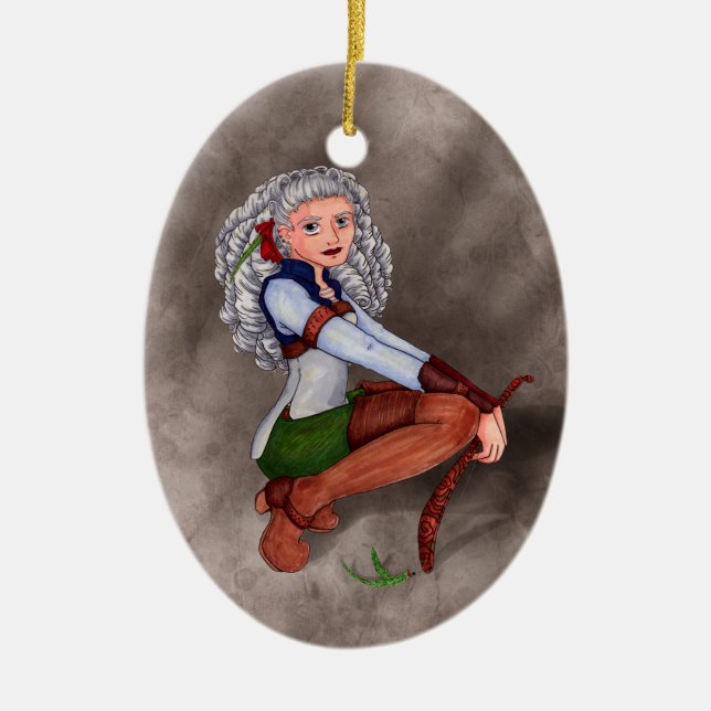 Tesla Ceramic Tree Decoration (Front)