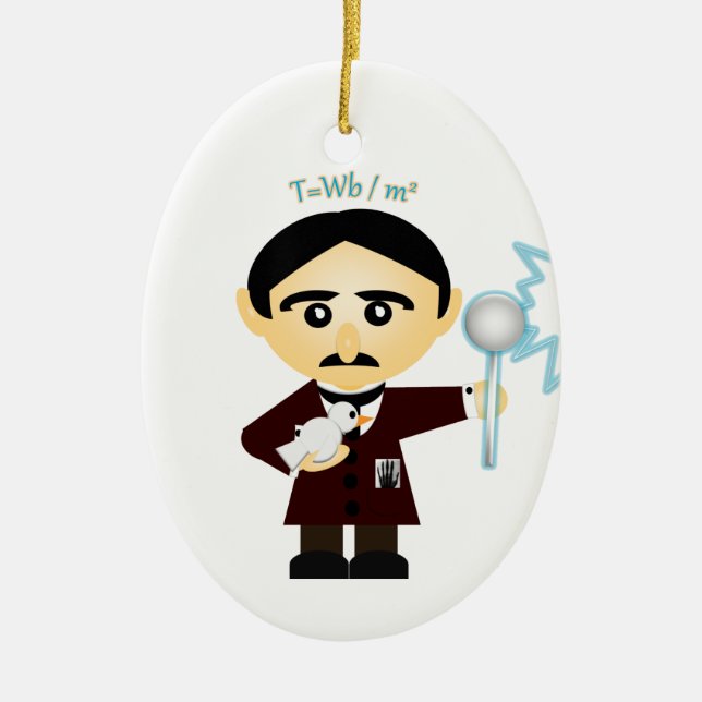 Tesla Ceramic Tree Decoration (Front)