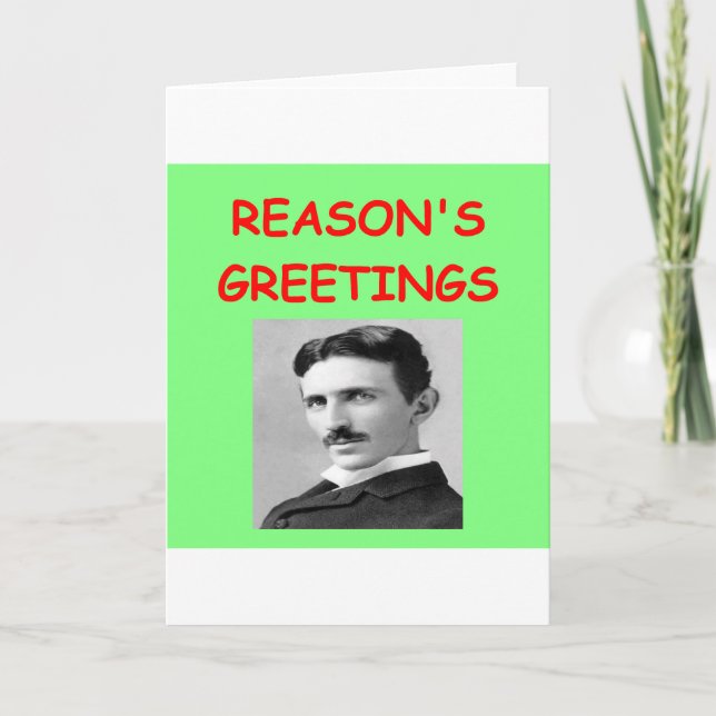 tesla christmas holiday card (Front)