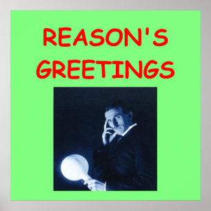 tesla christmas poster