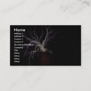 Tesla coil arcing business card