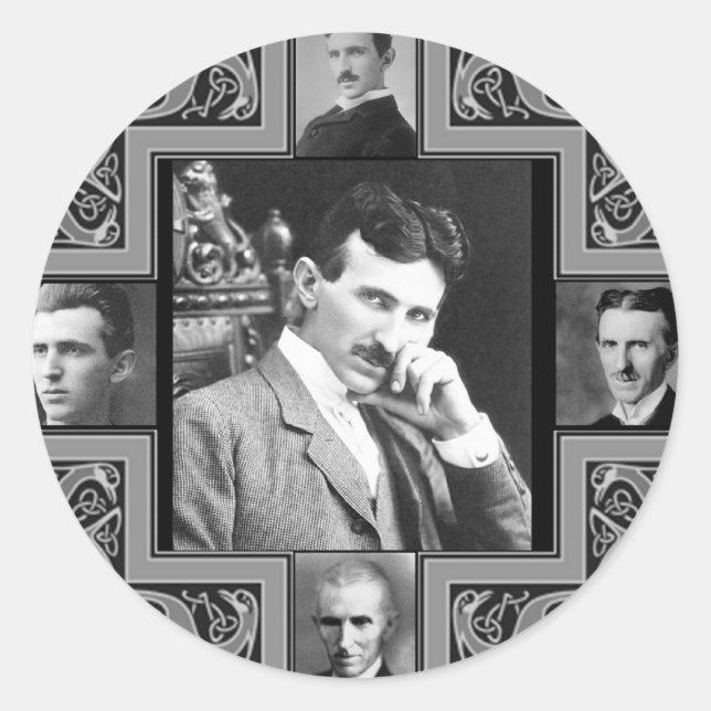 Tesla Coil Classic Round Sticker (Front)