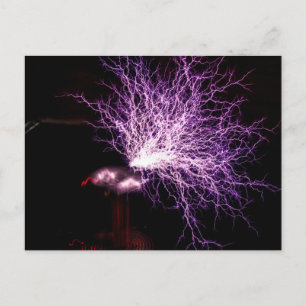 Tesla Coil Plasma Postcard