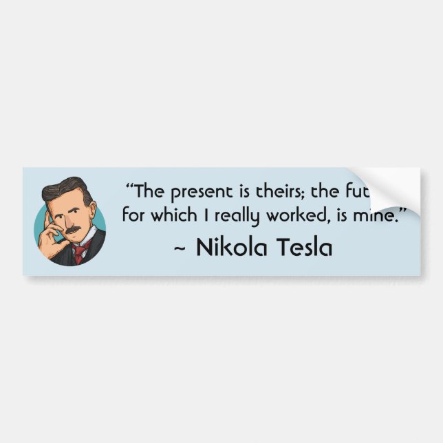 Tesla - Future is Mine Bumper Sticker (Front)