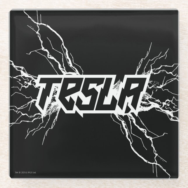 Tesla Glass Coaster (Front)
