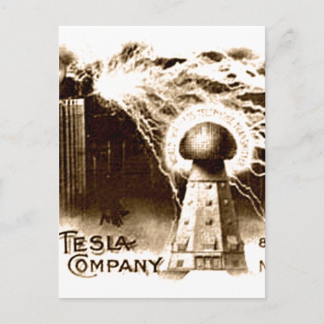 Tesla Letterhead Postcard (Front)