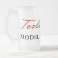 Tesla Model S scripted on a Frosted Mug.