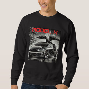 Tesla Model X Electric SUV Design Futuristic EV Sweatshirt