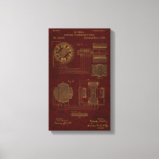 Tesla Patent 00382280 Sht 3 Canvas Print