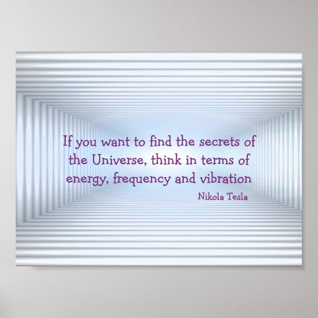 Tesla Quote Energy Metaphysical Poster (Front)