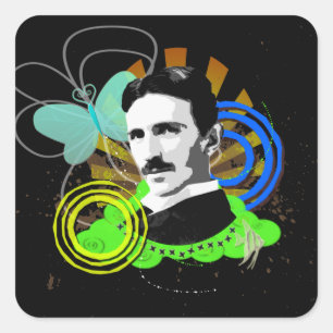 Tesla Square Sticker