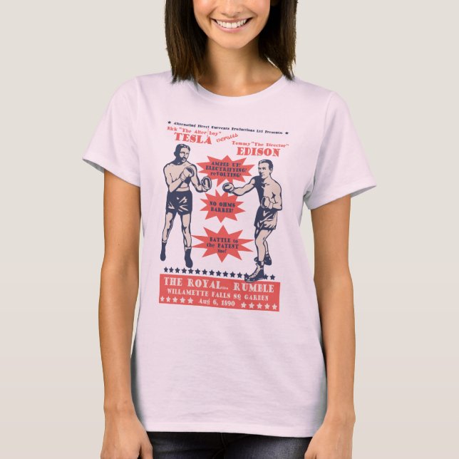 Tesla v. Edison T-Shirt (Front)