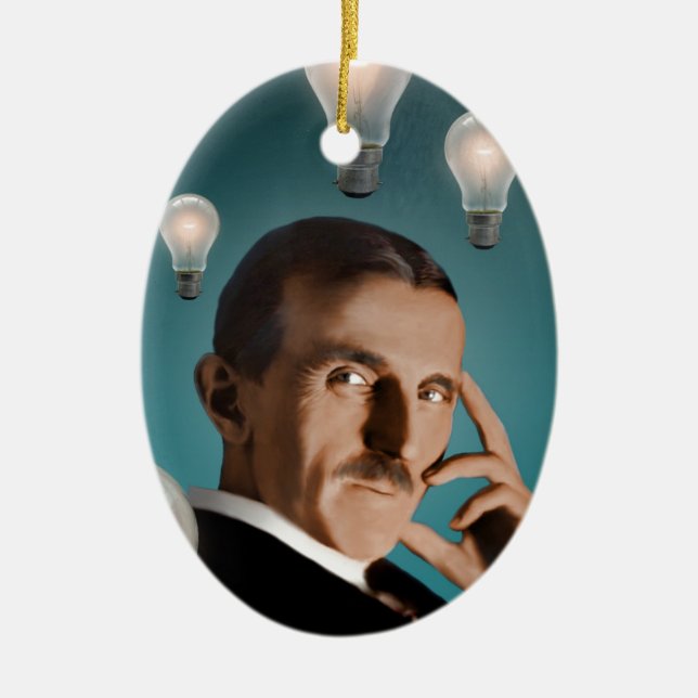 Tesla's Dream Ceramic Tree Decoration (Front)