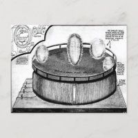 Tesla's Egg  At the Columbia Exposition Postcard 