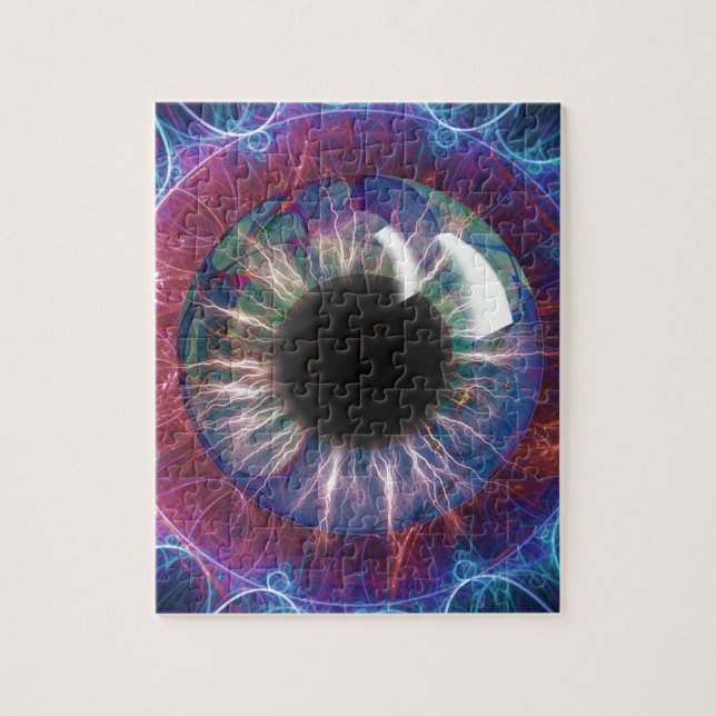Tesla's Eye Fractal Design Jigsaw Puzzle (Vertical)