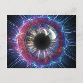Tesla's Eye Fractal Design Postcard