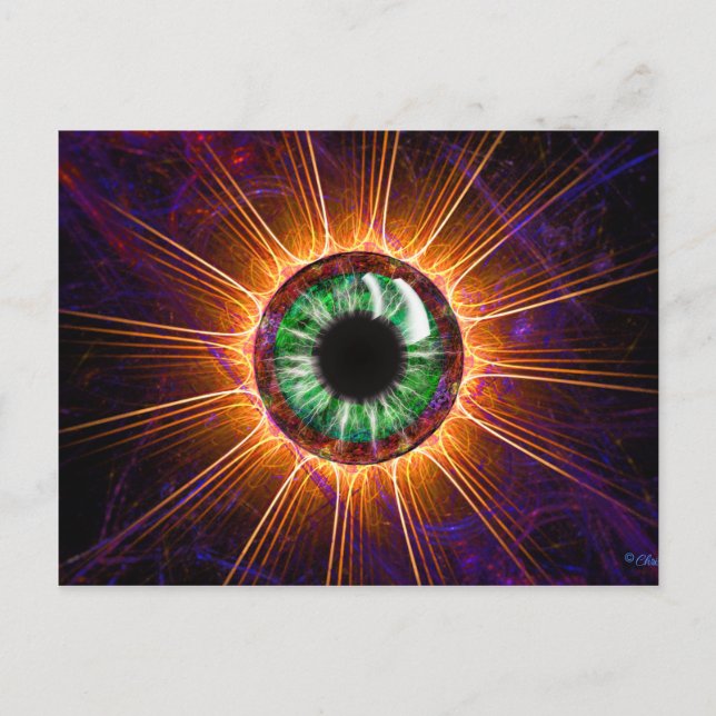 Tesla's Other Eye Fractal Art Postcard (Front)