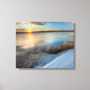 Teslin Lake After A Clearing Storm, Yukon Canvas Print
